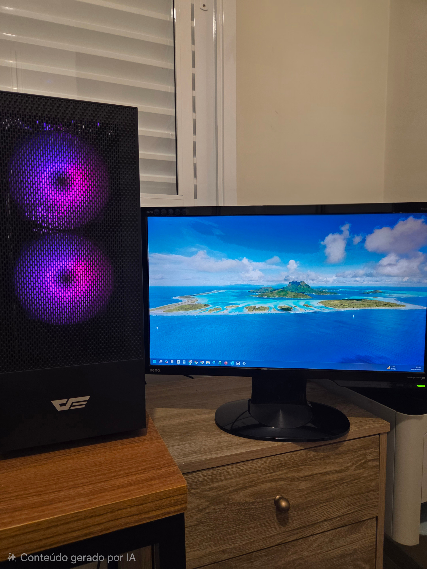 Monitor BenQ 22" Full HD – VGA + Adaptador HDMI